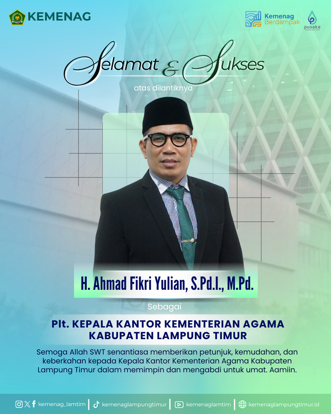 Plt. Kepala Kantor Kemenag Lamtim