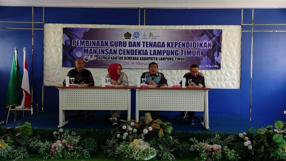 Penguatan Integritas dan Profesionalisme Guru dan Tendik, Kemenag Lampung Timur Gelar Pembinaan di MAN IC