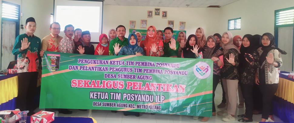 Penyuluh Agama KUA Metro Kibang Hadiri Pengukuhan Ketua Tim Pembina Posyandu Desa Sumberagung