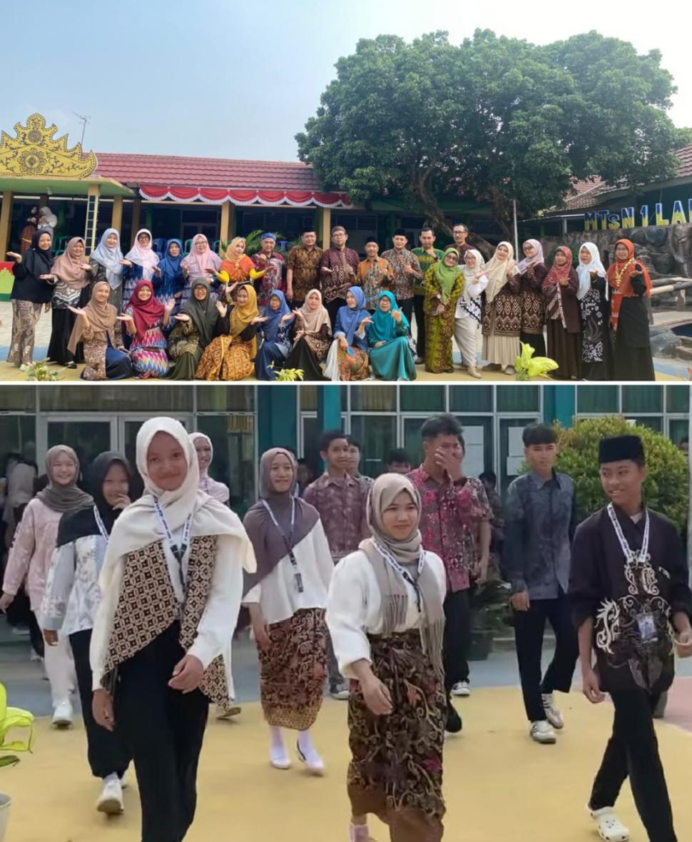 Semarak Hari Batik, MTsN 1 Lampung Timur Gelar Fashion Show dan Pentas Seni