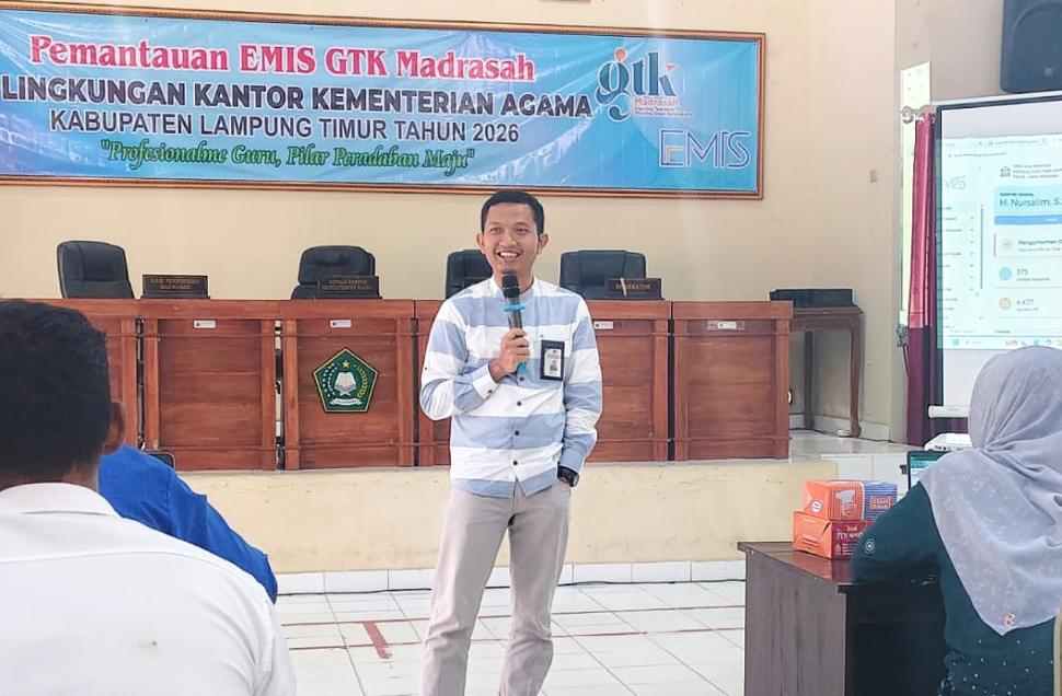 Kupas Tuntas Kendala Data, Penmad Kemenag Lampung Timur Evaluasi EMIS GTK 2026