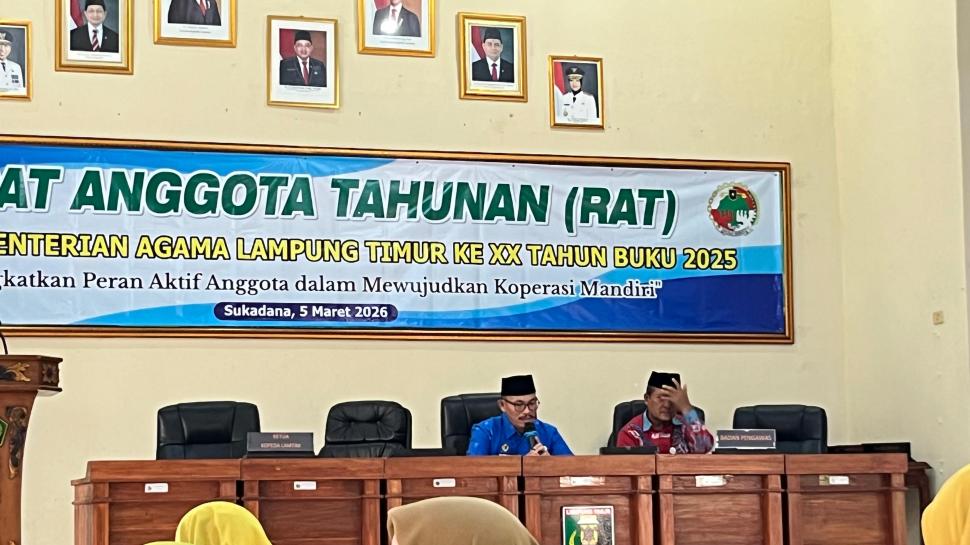 Kepala KUA Metro Kibang Hadiri Rapat Anggota Tahunan KOPEDA Kemenag Lampung Timur