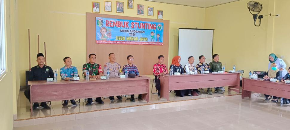 KUA Bandar Sribhawono Hadiri Rembug Stunting Desa Mekar Jaya, Perkuat Komitmen Cegah Stunting