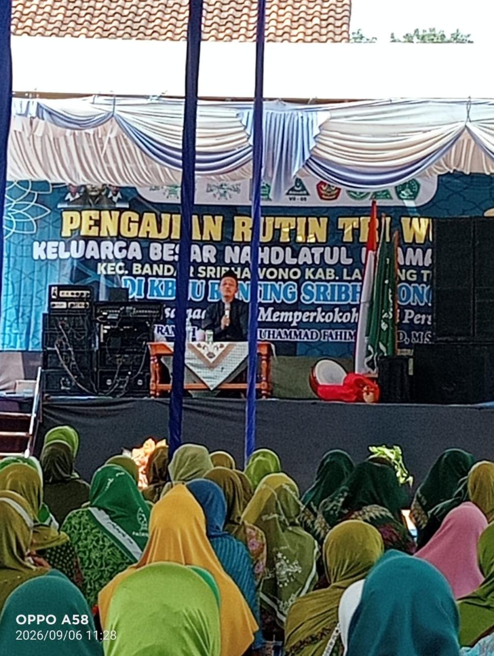 Merajut Ukhuwah, Penyuluh Agama Islam Hadiri Pengajian Triwulan MWCNU Bandar Sribhawono