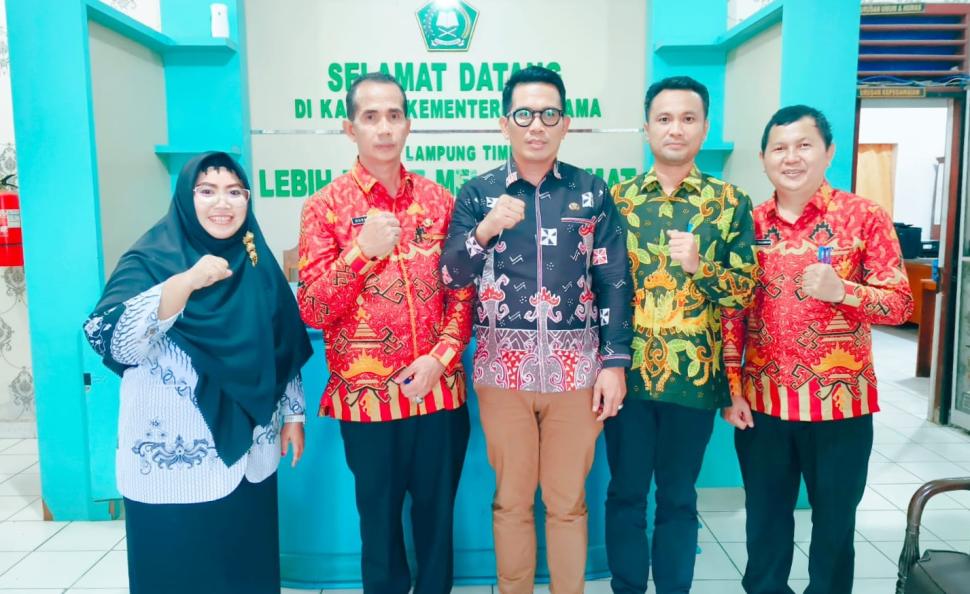 Ketua KKG MI Lampung Timur Melakukan Konsolidasi Strategis dengan Jajaran Pejabat Kemenag Lampung Timur