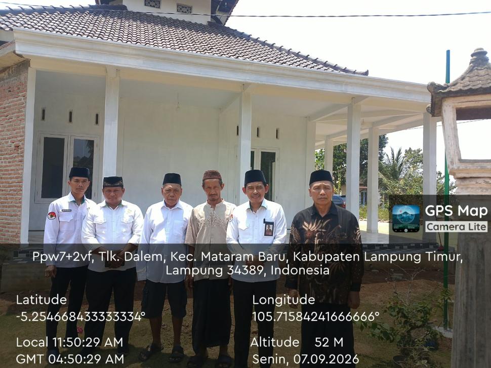 KUA Mataram Baru dampingi Proses Akta Ikrar Waqaf Musholla Hidayatul Mubtadiin