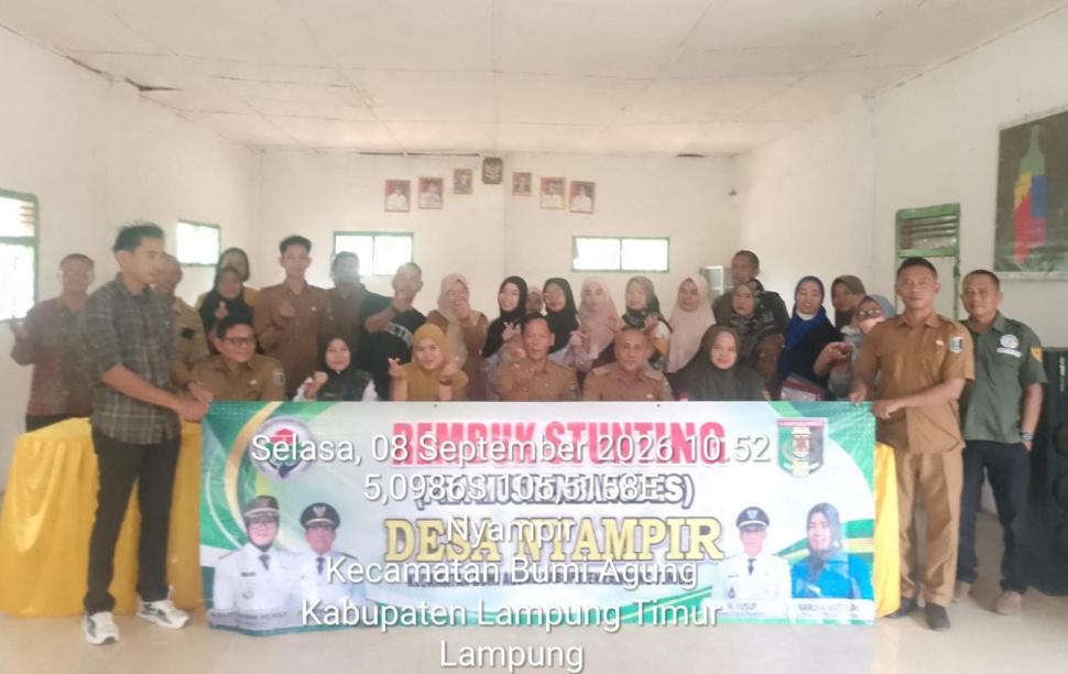 Penyuluh Agama Islam KUA Bumi Agung Hadiri Rembuk Stunting Desa Nyampir