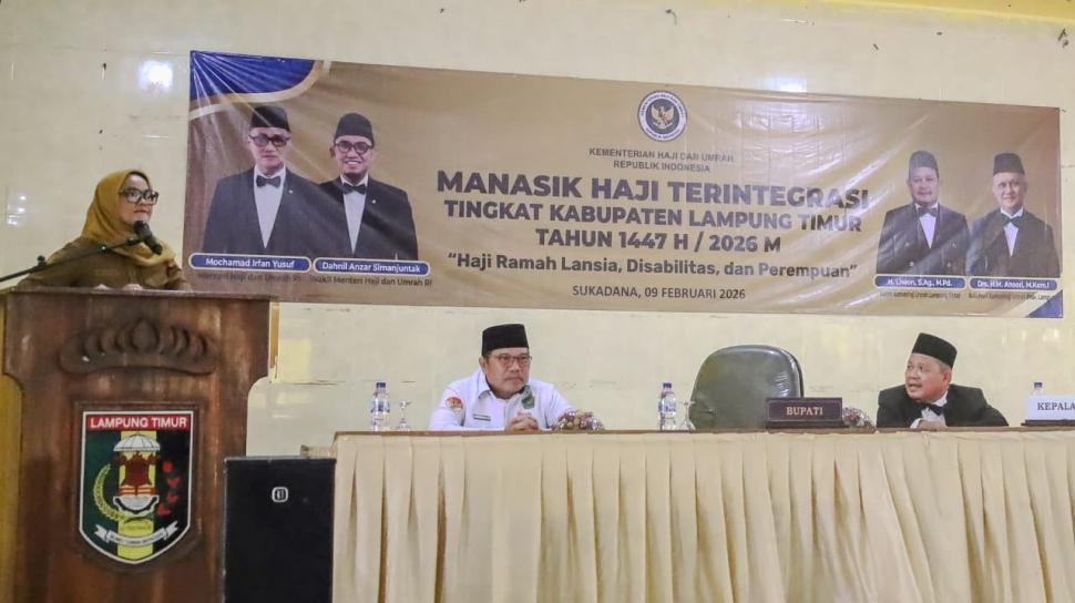 Menuju Haji Mandiri dan Mabrur, Kemenag Lampung Timur Dampingi Pembukaan Manasik Haji 1447 H