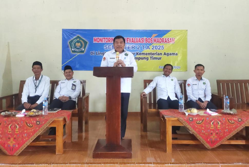 Kakan Kemenag Lampung Timur Pantau Pengelolaan BOS, Tegaskan Komitmen Mutu Madrasah