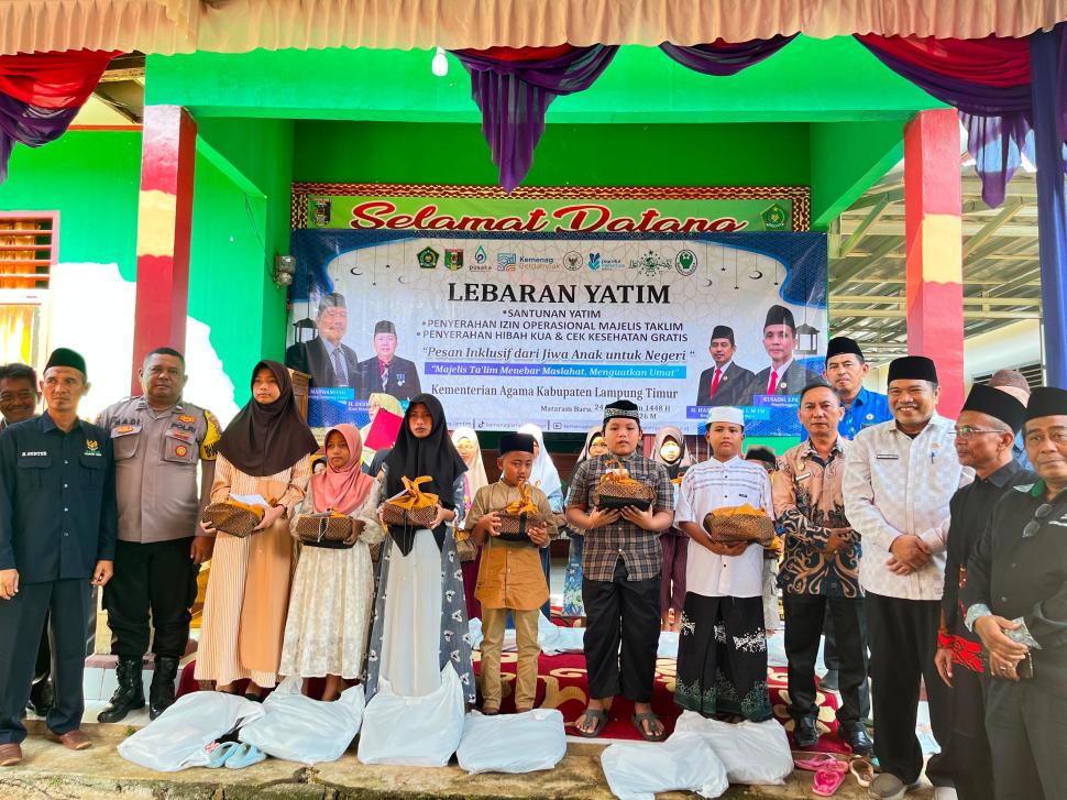 KUA Mataram Baru Sukses Gelar Lebaran Yatim, 15 Anak Terima Santunan dan Layanan Terpadu