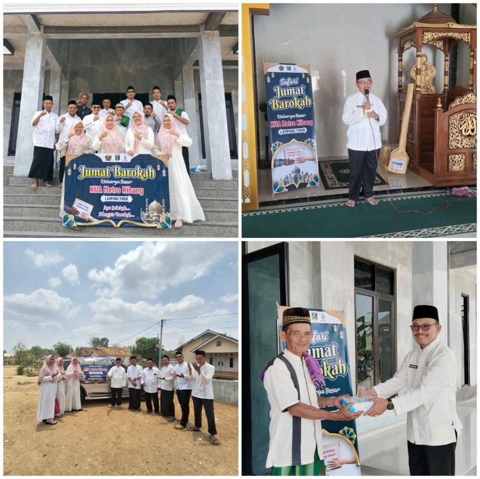 KUA Metro Kibang Sukses Laksanakan Safari Jumat Berkah di Masjid Al Kautsar Margototo