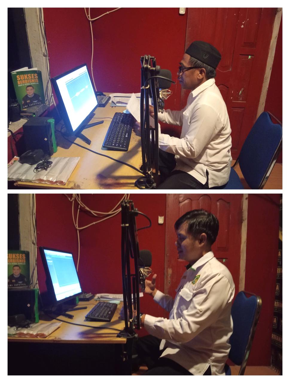 Sambut Ramadhan, Dua Pegawai KUA Way Bungur Mulai Rekaman Kultum di Radio Trirama