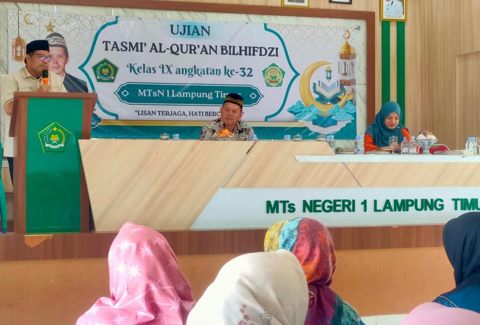 Tasmi’ Al-Qur’an MTsN 1 Lampung Timur, Marwansyah Tekankan Keseimbangan Akademik dan Akhlak