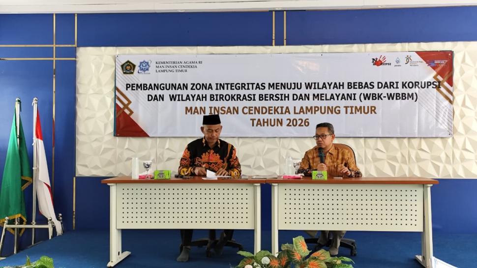 Ditunjuk Kemenag, MAN IC Lampung Timur Jadi Pilot Project Pembangunan Zona Integritas 2026