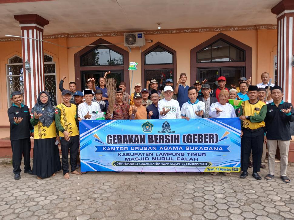 Kemenag Lampung Timur Gerakkan Kepedulian Bersama melalui Gerakan Bersih Masjid