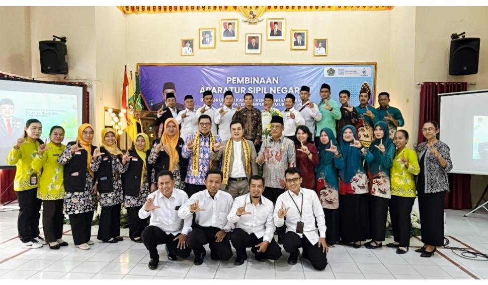 Penyuluh Agama Lampung Timur Perkuat Kompetensi pada Pembinaan ASN Bersama Kakanwil Kemenag Lampung