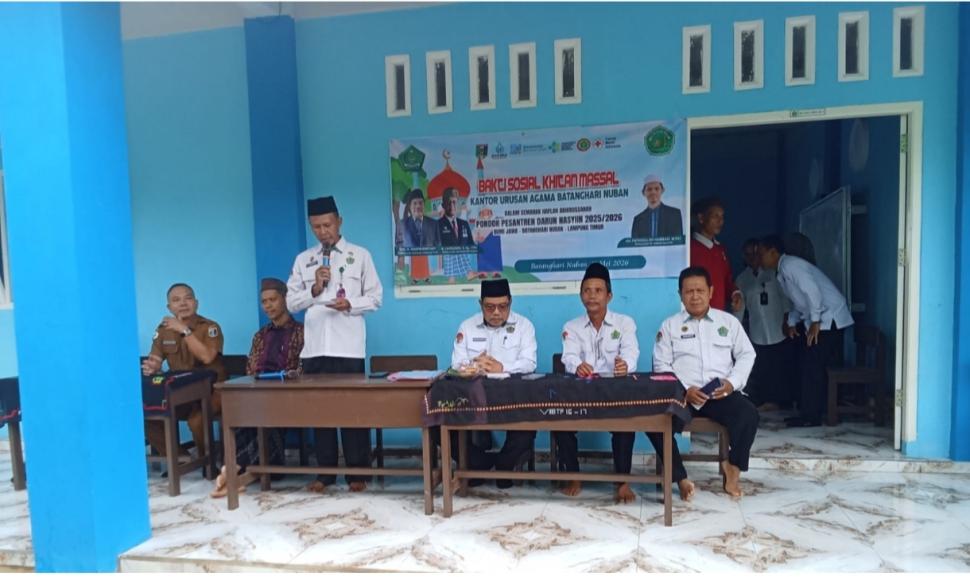 KUA Batanghari Nuban Gelar Bakti Sosial Keagamaan 