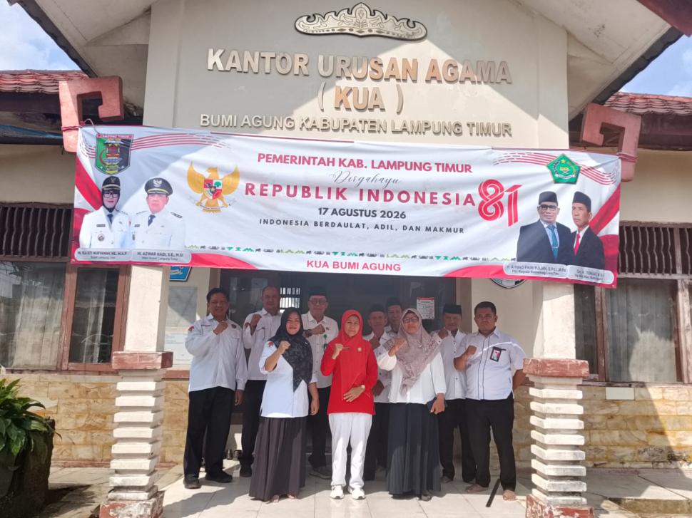 KUA Bumi Agung Terima Kunjungan Kerja dan Pembinaan Kasi Bimas Islam