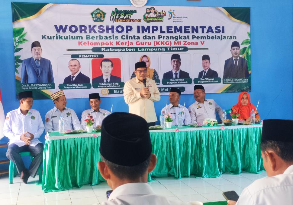 Perkuat Implementasi KBC, Guru MI Zona V Lampung Timur Asah Kompetensi dan Tingkatkan Kualitas