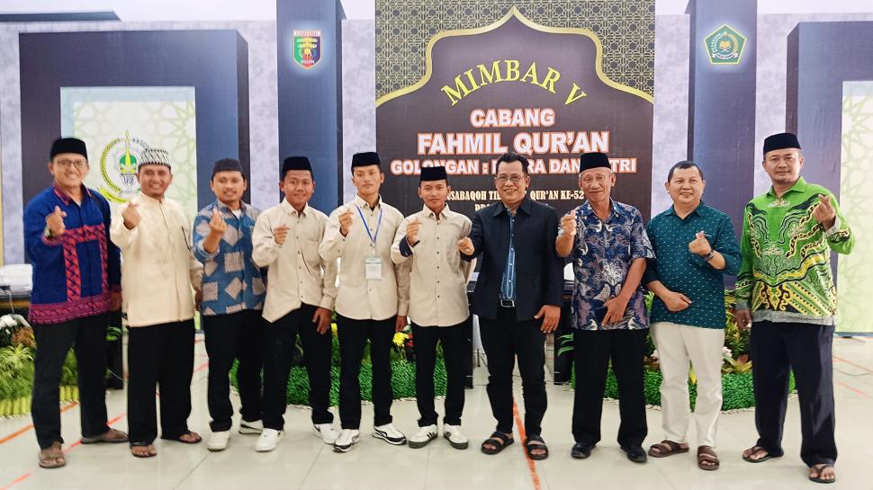 Naufal, Bagus Bima, dan Hafiz Antar Lampung Timur Raih Juara 3 Fahmil Qur'an