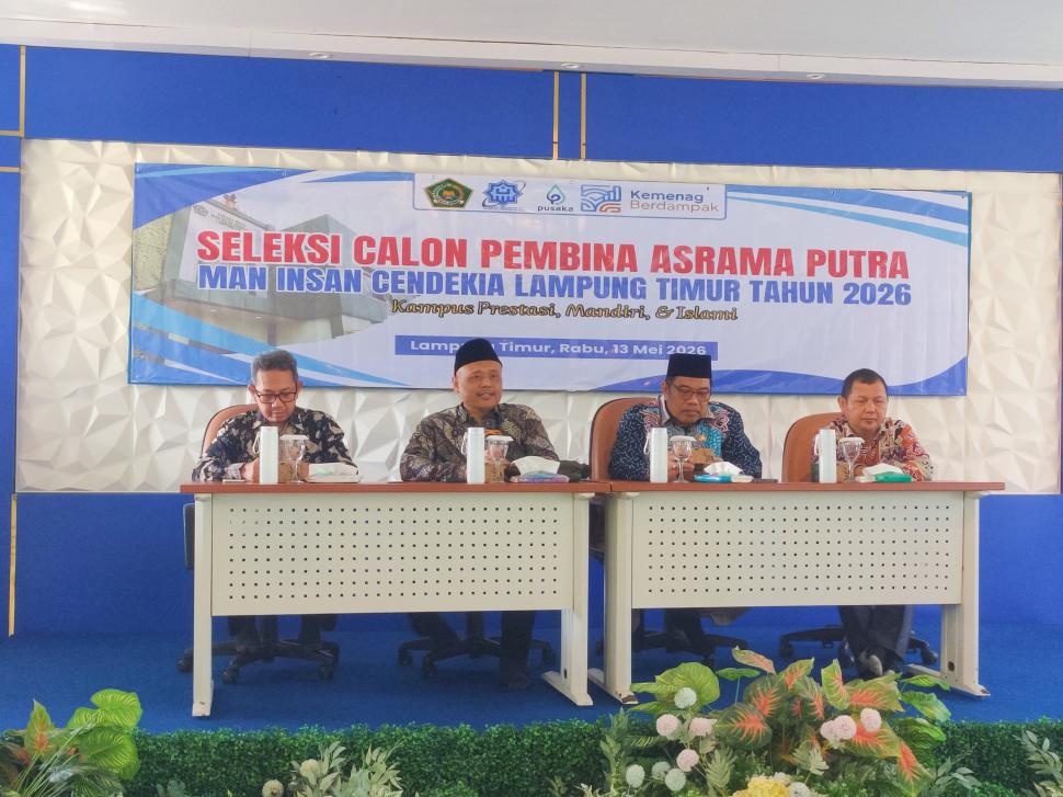 Seleksi Pembina Asrama Putra MAN IC Lampung Timur, Fokus pada Penguatan Karakter dan Pendamping Berkualitas