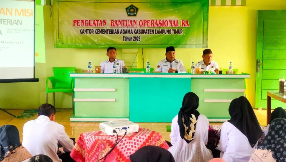 Kakankemenag Lampung Timur Tekankan Pengelolaan BOP RA yang Tepat dan Berdampak