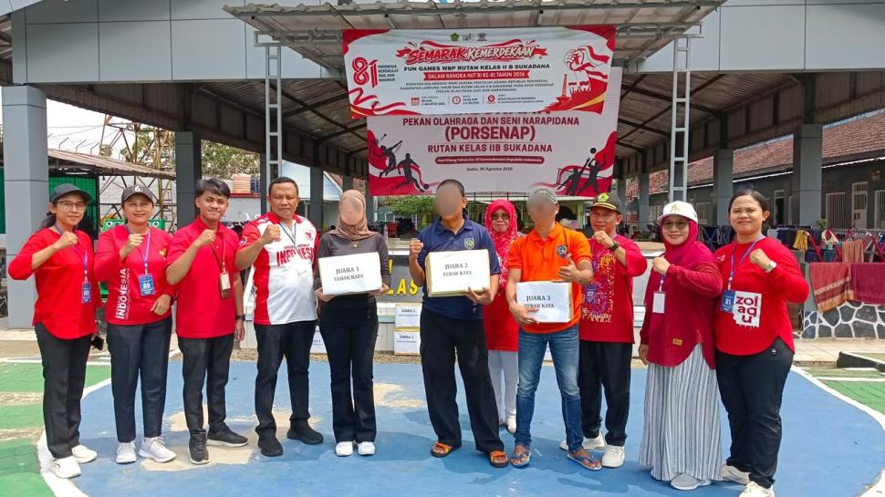 Hidupkan Semangat HUT RI ke-81, Penyelenggara Hindu Kemenag Lampung Timur Dampingi WBP Ikuti PORSENAP