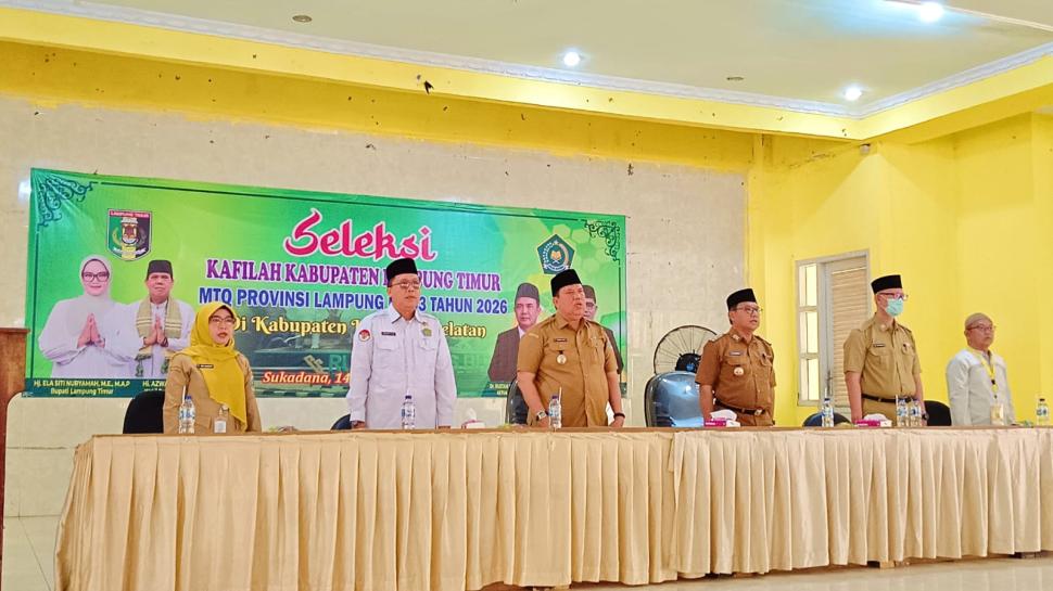 Seleksi Kafilah MTQ ke-53 Dimulai, Kemenag Lampung Timur Dorong Peserta Tampil Maksimal