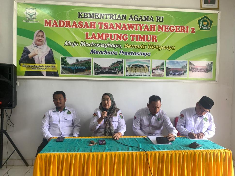 MTsN 2 Lampung Timur Gelar Rapat Kenaikan Kelas Tahun Pelajaran 2025/2026