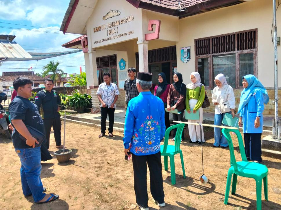 KUA Bumi Agung Sosialisasikan Rashdul Kiblat kepada Calon Pengantin dalam Kegiatan Bimbingan Perkawinan