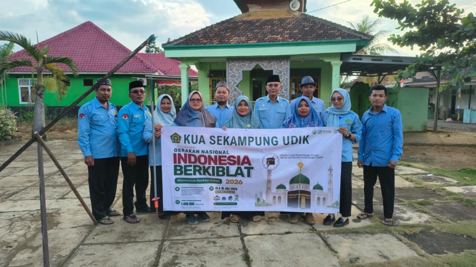 KUA Sekampung Udik Sukseskan Gerakan Nasional Indonesia Berkiblat 2026