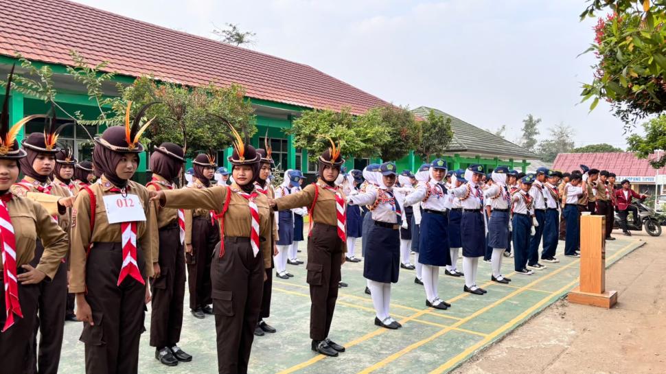 Semarak HUT Ke-81 RI, MTs N 2 Lampung Timur Turunkan Empat Regu di Lomba PBB Raman Utara