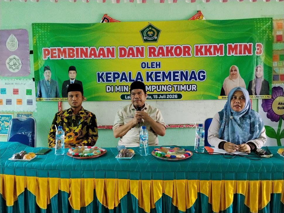 Perkuat Sinergi dan Mutu Pendidikan, Kemenag Lampung Timur Gelar Pembinaan ASN dan Rakor KKM MIN 3