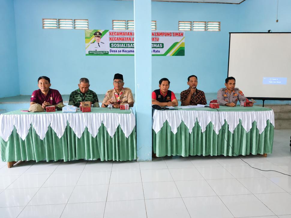Bangun Kesadaran Bersama, Forkopimcam Labuhan Ratu Gelar Sosialisasi Kamtibmas