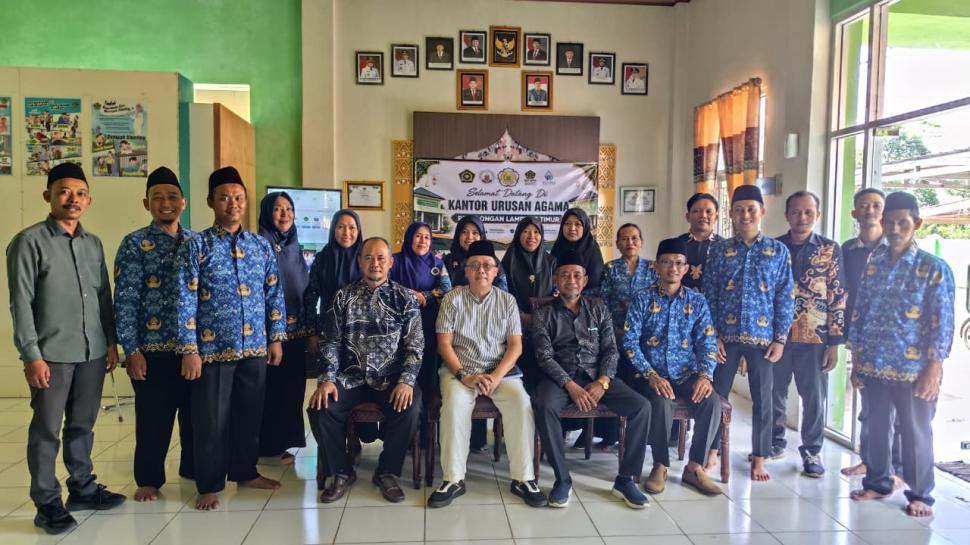 KUA Pekalongan Terima Monitoring dan Pembinaan Kasi Bimas Islam Kankemenag Lampung Timur