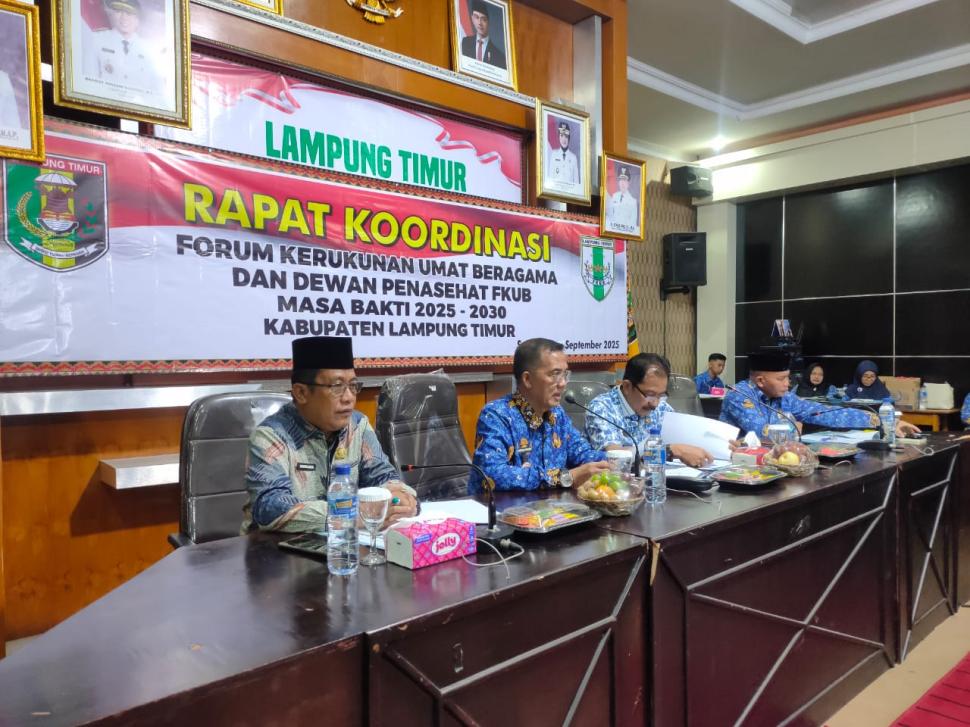 Dukung Kerukunan Lintas Agama, Kemenag Hadiri Rapat Koordinasi FKUB dan Dewan Penasehat Lampung Timur