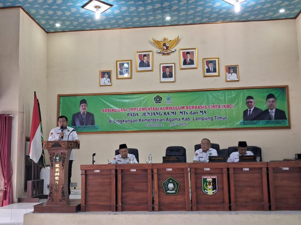 Kantor Kemenag Lamtim Gelar Sosialisasi Kurikulum Berbasis Cinta.