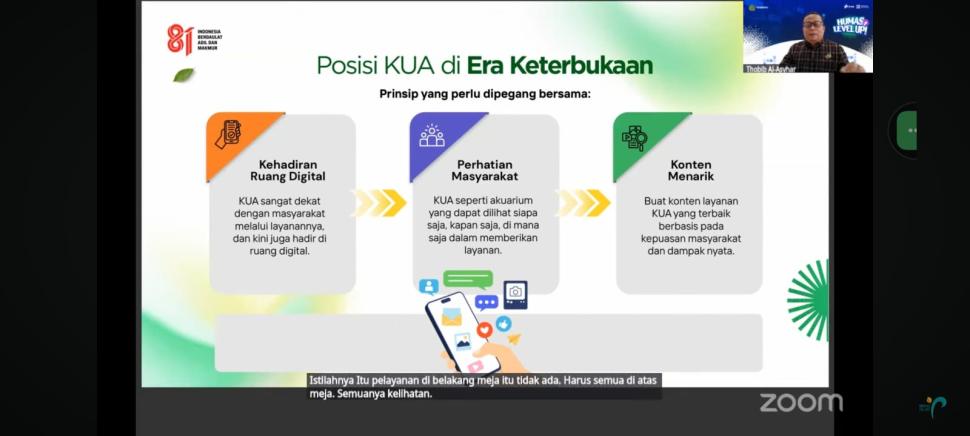 Tingkatkan Kompetensi Kehumasan, Staf KUA Metro Kibang Ikuti Humas KUA Level Up