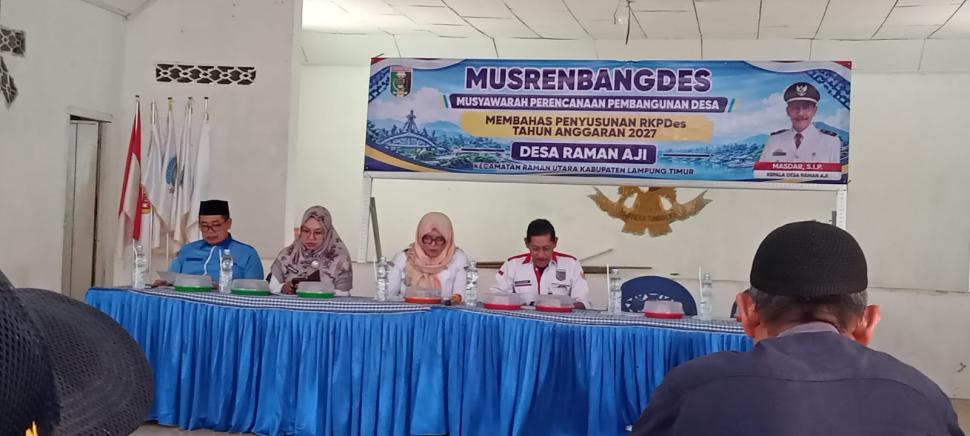 Kepala KUA Raman Utara Hadiri Musrenbangdes Raman Aji Kecamatan Raman Utara