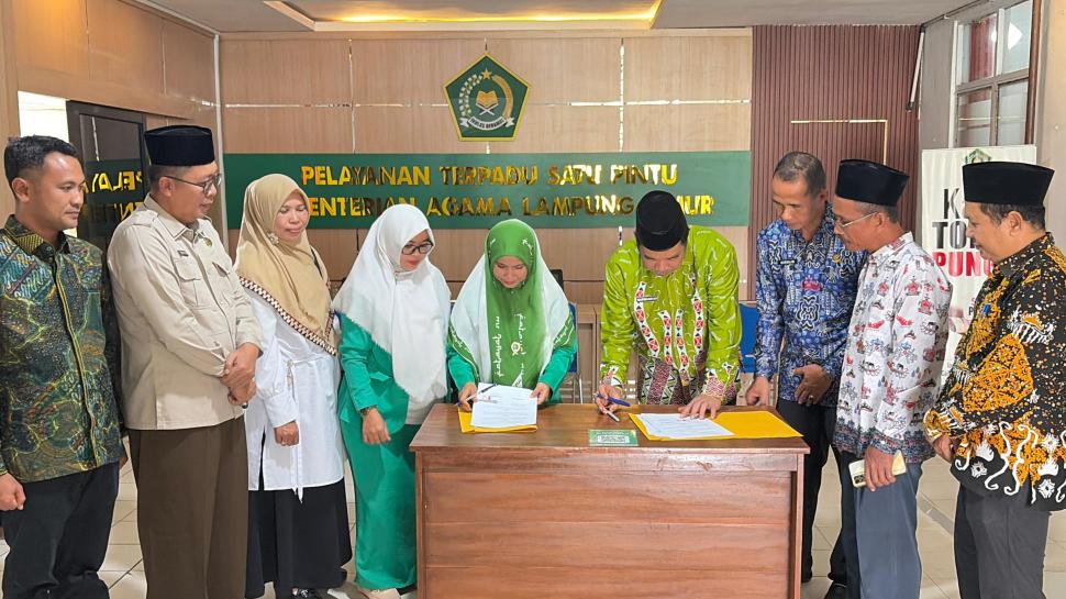 Kolaborasi untuk Generasi Berdaya, Kemenag Lampung Timur dan Fatayat NU Resmi Teken MoU
