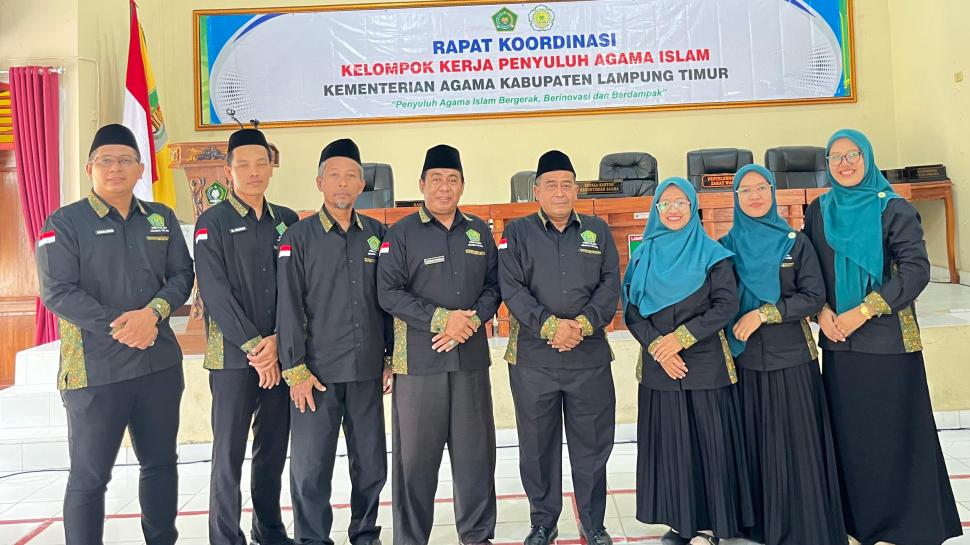 Penyuluh Agama Islam KUA Metro Kibang Ikuti Pembinaan dan Rakor Pokjaluh Kabupaten Lampung Timur