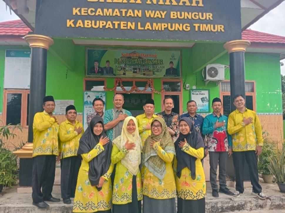 KUA Way Bungur Jalani Monitoring dan Evaluasi Administrasi NR