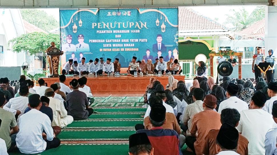 Pokjaluh Lampung Timur Sukseskan Penutupan Pesantren Muharram 1448 H di Rutan Sukadana, 100 Bingkisan dan Santunan Disalurkan kepada Anak Yatim Piatu serta Warga Binaan