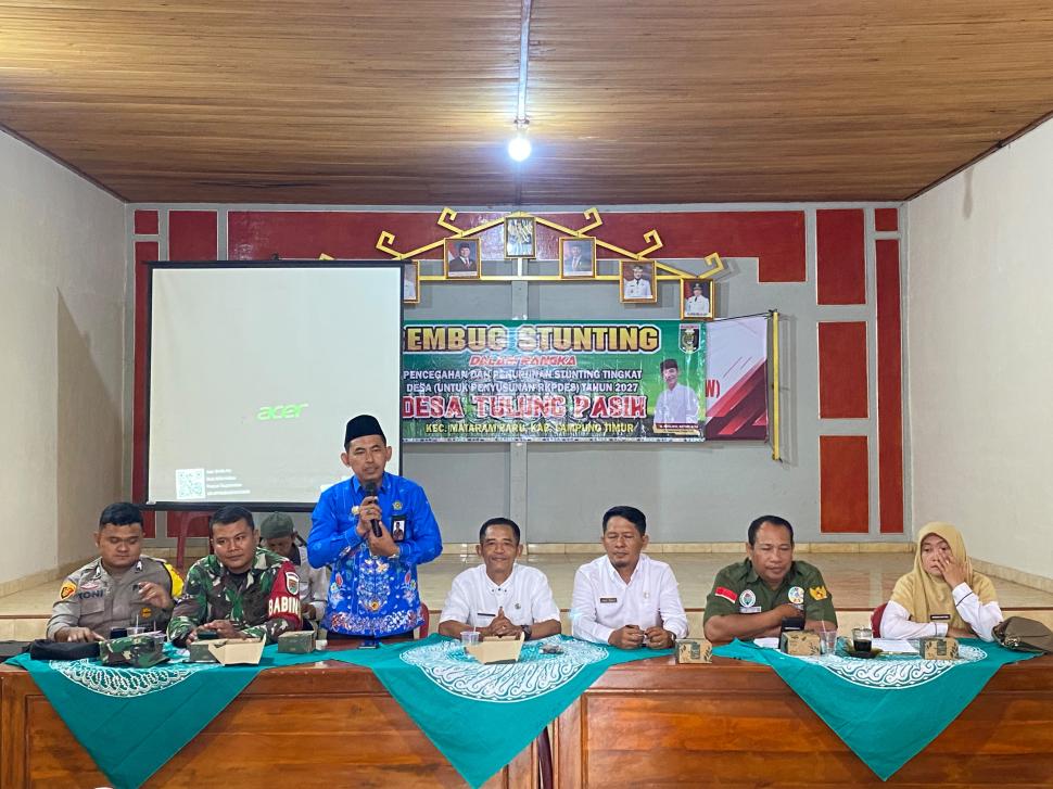 KUA Mataram Baru Dukung Percepatan Penurunan Stunting dalam Rembuk Stunting Desa Tulung Pasik