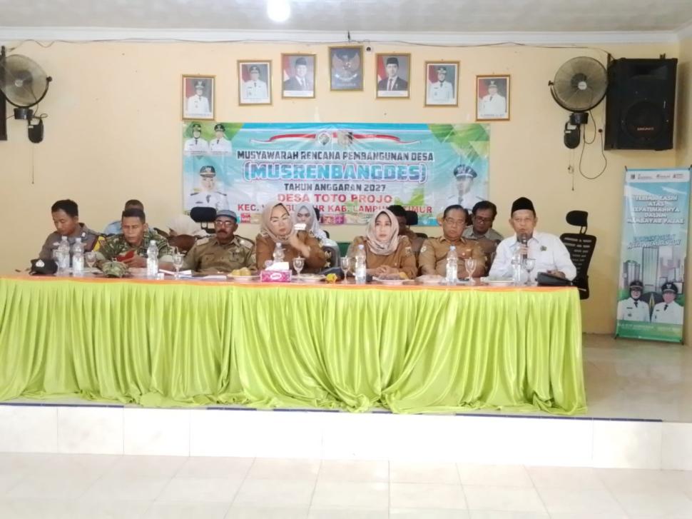 Kepala KUA Way Bungur Sampaikan Dua Program Unggulan dalam Musrenbangdes Toto Projo