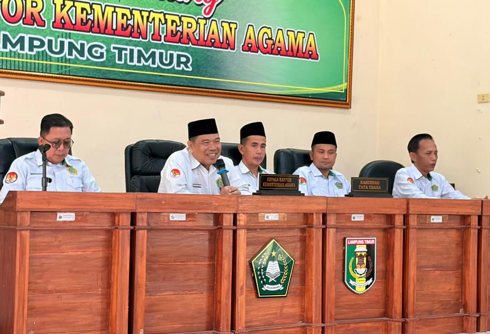 Satukan Langkah ASN, Kakan Kemenag Lampung Timur Perkuat Sinergi Jalankan Program Prioritas