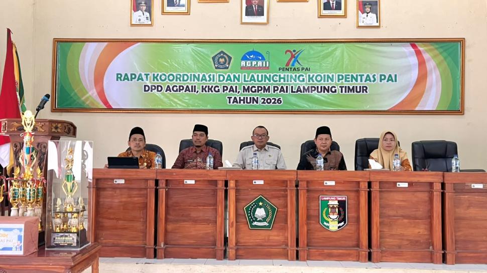 Dorong Prestasi dan Karakter Siswa, Kemenag Lampung Timur Launching KOIN PENTAS PAI