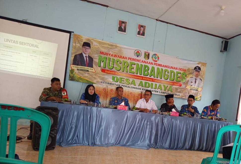 Perkuat Sinergi Pembangunan dan Keagamaan, KUA Pekalongan Hadiri Musrenbang Desa Adijaya