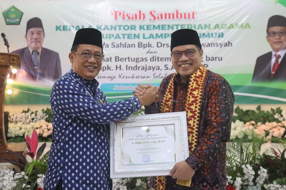 Indrajaya Pamit, Marwansyah Lanjutkan Tongkat Estafet Kepemimpinan Kemenag Lampung Timur